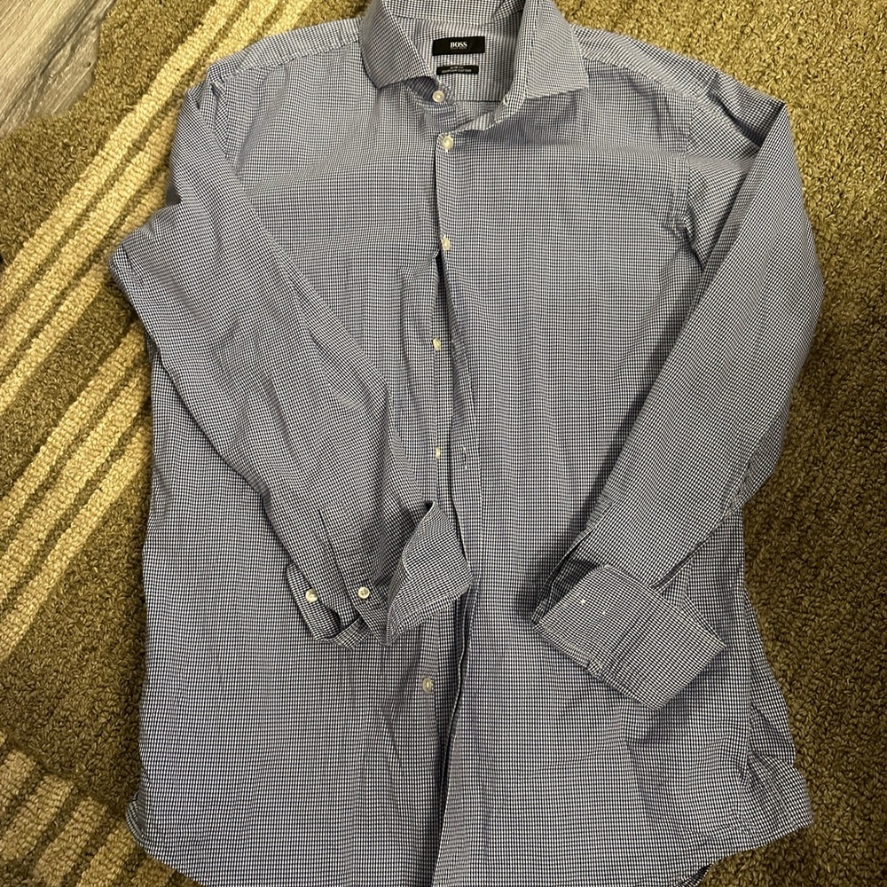 Hugo Boss Blue Jason Button up. - Picture 8 of 11